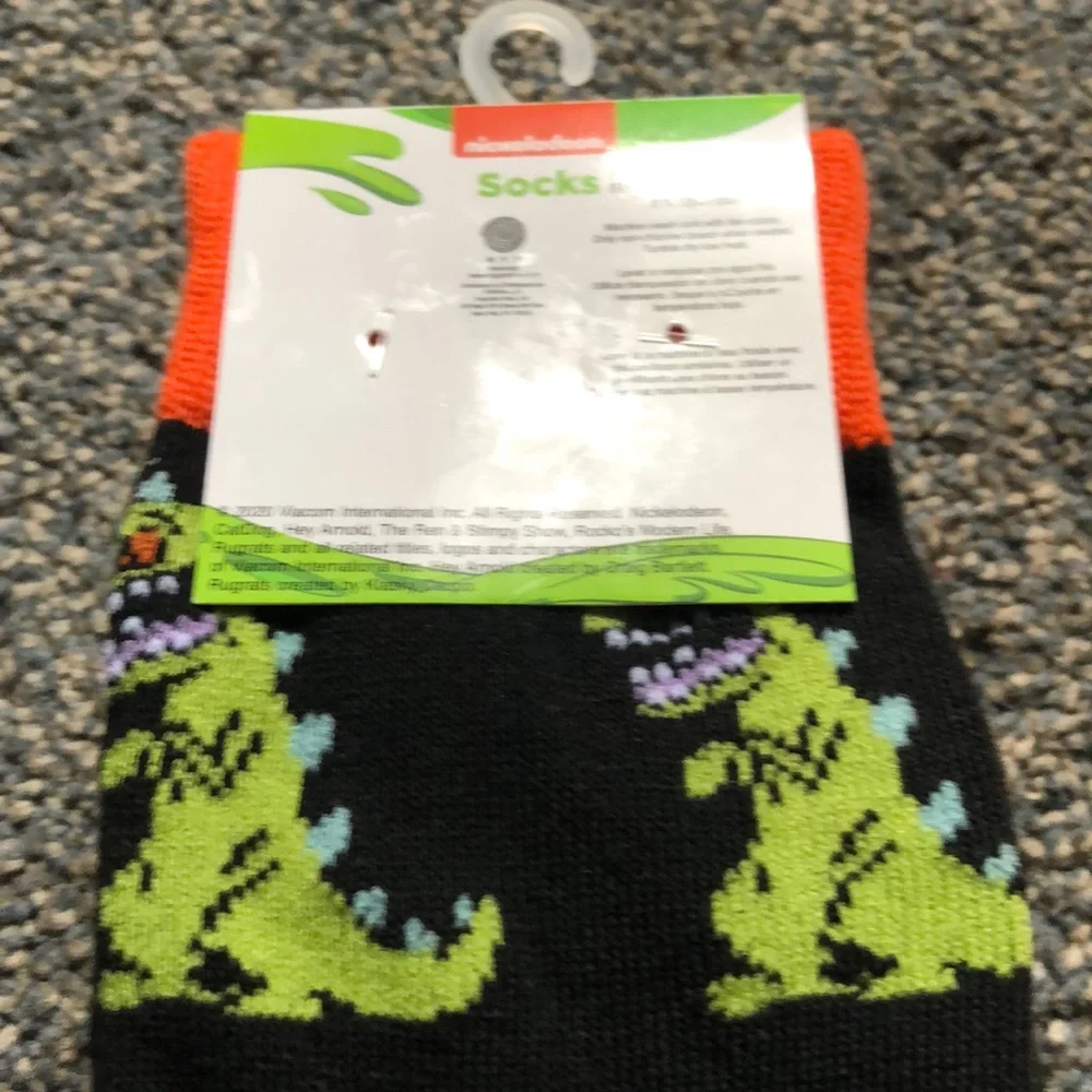 Nickelodeon Reptar RugRats 90’s Throwback  Socks